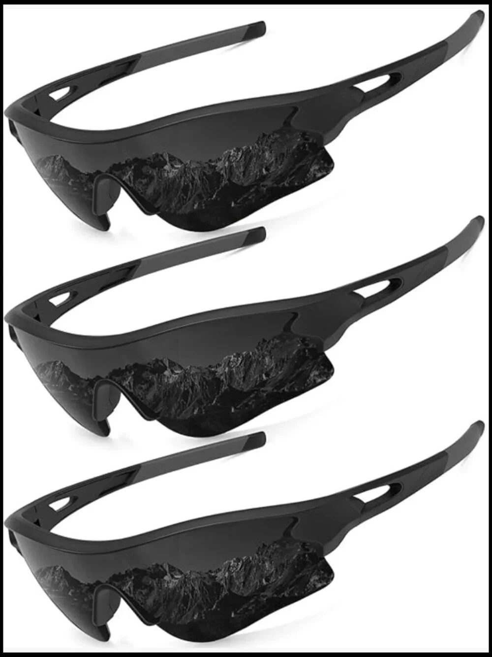 Polarized Sports Sunglasses with UV400 Protection for Running Golf Fishing